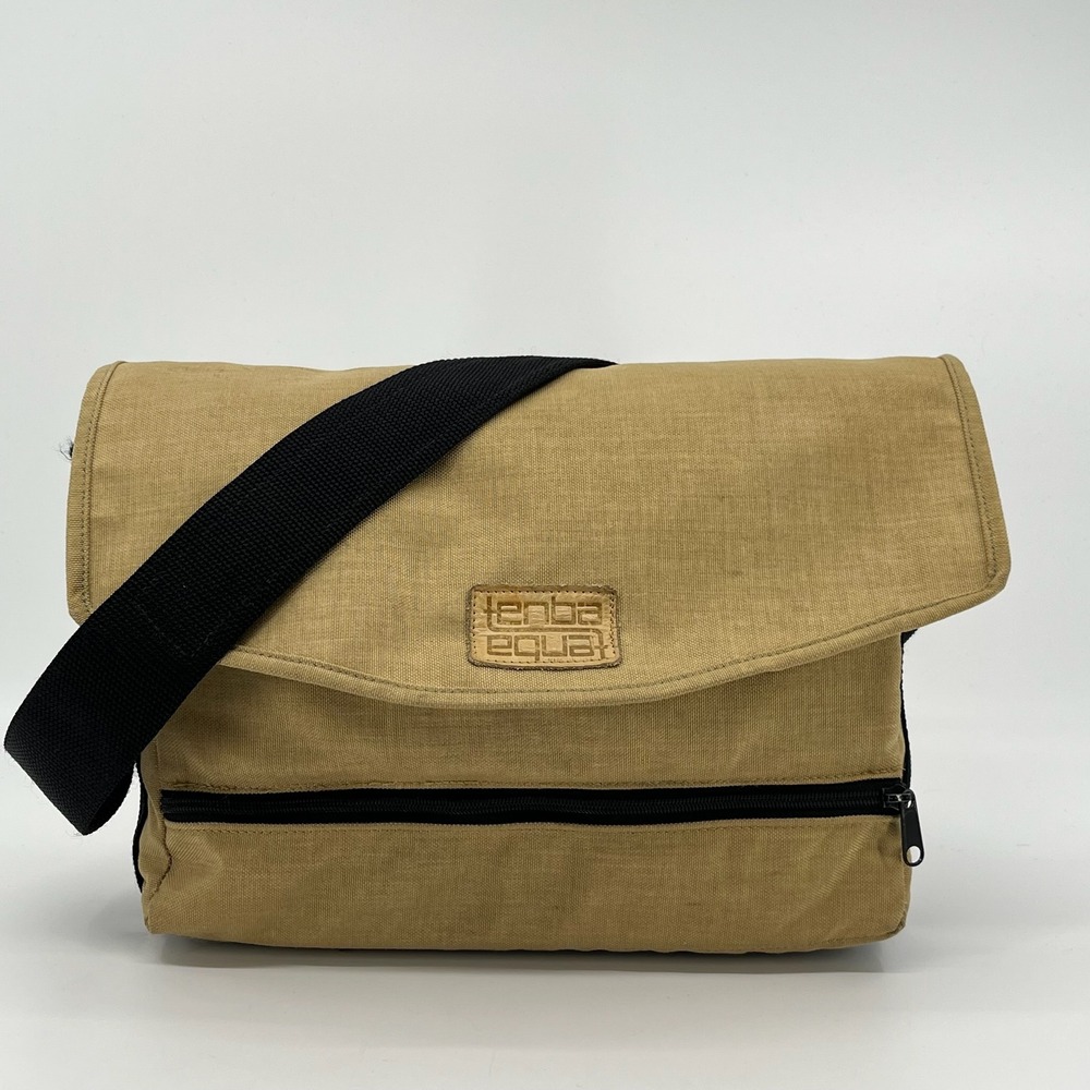 Vtg Tenba Equal Messenger Bag Tan Canvas Camera Travel Commuter Made in USA